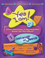 Product Description: Pre-School Curriculum “Yes I Am Because of Jesus"</br></br>Created especially to teach 3-5 year olds about their identity in Christ, “Yes, I Am” is different from other children’s resources that tell kids they need to work hard and obey so that God will love us. Instead, children and teachers spend 13 weeks discovering together that God already loves us, and wants us to say “YES” to His declaration that we are righteous, approved and more through the love that He demonstrated in Jesus. PDF files to download after checkout for instant delivery to print at will.</br></br>These lessons are appropriate for church, home fellowship or home school.</br></br>Click on the free lesson icon for a complete list of chapter titles and instructions for using the curriculum.</br></br>Additional Grace Filled Childrens Publications:</br></br>Yes I Am Children's curriculum</br>volume 2 Download: $39.99</br></br>Are You A Chicken Head?</br>by Connie Witter</br> Yes I Am vol 1 Preschool curriculum