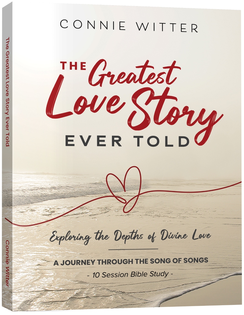 Product Description: Order 5 as a Bible study package and save 20%, click here</br></br>Order 10 as a Bible study package and save 25%, click here</br></br>The Greatest Love Story Ever Told is a 10 week Bible Study on the Song of Songs.</br></br>“My Darling, everything about you is beautiful,</br></br>and there is nothing at all wrong with you!”-Jesus</br></br>Song of Songs 4:7 NCV</br></br>How would your life change if you really believed what Jesus says about you? You are His Beloved Bride, and He is your Bridegroom, King. He is passionately pursuing you with His unfailing love to persuade your heart of your true identity in Him. The world will try to define you, the enemy will attempt to lie to you, and your past may try to label you. However, there is only one person Who has the authority to name you - your bridegroom, Jesus! And He says everything about you is beautiful, and there is nothing at all wrong with you! He has named you His beloved, righteous, and flawless bride.</br></br>Join Connie on a 10 week journey through the Song of Songs and explore the depths of Divine love. This poetic book of the Bible is a personal love song that Jesus sings over you. Bask in the song’s beautiful lyrics, and discover the freedom that can only be found in the arms of Perfect Love. As you embrace the name that Jesus has given you, you will bear the fruit of your true identity as the Beloved Bride of the King of kings.</br></br>So let’s go deeper into greater intimacy with Jesus, and uncover the treasures within each verse of the Song of Songs. You will discover that you and Jesus are the main characters of the Greatest Love Story Ever Told!</br></br>“I am truly His Rose- the very theme of His song!”</br></br>Song of Songs 2:1</br></br>Other Resources Available</br></br>Video teaching: Connie will be teaching an updated version of this study beginning September 18, 2024. The 10 video teachings that goes along with the Bible study will be availabel to watch on Connie’s ministry website at conniewitter.com or you can download her ministry app and cast the video teaching to your smart TV.</br></br>Audio teaching: 10 audio teachings that go along with each week can be found on Connie Witter’s ministry App & website</br></br>Bible study package: If you would like to lead a group through this study, discounted group packages can be purchased at conniewitter.com</br> The Greatest Love Story Ever Told